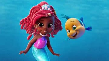 Ariel e Linguado na nova animação - Divulgação/Disney Jr.