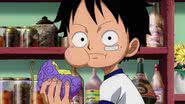 Luffy, de "One Piece", comendo uma akuma no mi - Reprodução/Toei Animation