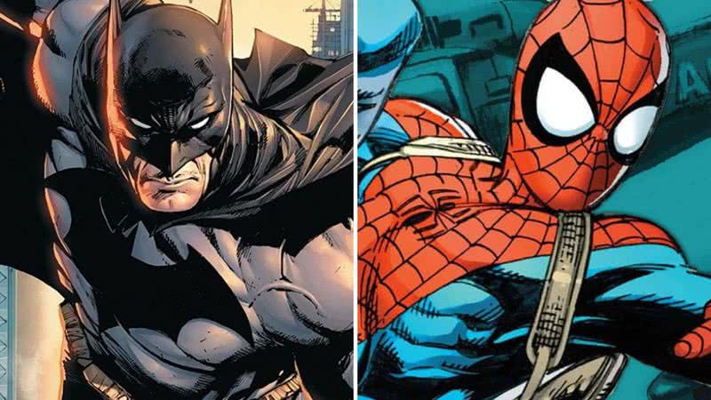 Imagens de Batman e Homem-Aranha em HQs - Divulgação/DC Comics/Marvel