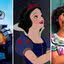 Imagens das animações da Disney: "Wall-e", "Branca de Neve e os Sete Anões" e "Encanto"