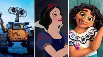 Imagens das animações da Disney: "Wall-e", "Branca de Neve e os Sete Anões" e "Encanto" - Reprodução/Disney