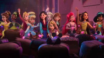 Princesas da Disney em cena do filme 'WiFi Ralph: Quebrando a Internet', lançado em 2018 - Divulgação/Disney