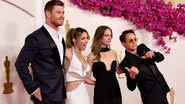Chris Hemsworth, Elsa Pataky, Susan Downey e Robert Downey Jr no Oscar 2024 - Mike Coppola/Getty Images