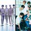BTS em concept photo para o álbum 'Proof' e Stray Kids em concept photo para o álbum 'Rock-Star'