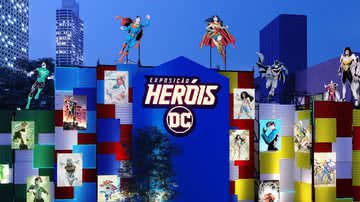 Projeto da fachada da exposição 'Heróis DC' - Divulgação/Hit Makers