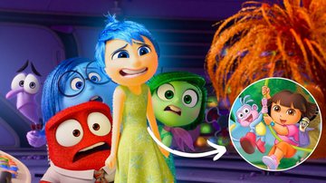 Personagens de 'Divertida Mente 2' e 'Dora, a Aventureira' - Divulgação/Pixar/Nickelodeon