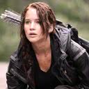 Jennifer Lawrence interpretando Katniss Everdeen na franquia "Jogos Vorazes" - Reprodução/Liongaste