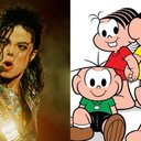 Michael Jackson e personagens de Turma da Mônica - Dave Benett/Getty Images/ Divulgação/MSP