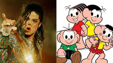 Michael Jackson e personagens de Turma da Mônica - Dave Benett/Getty Images/ Divulgação/MSP
