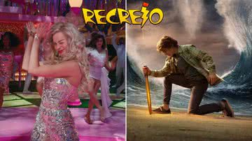 Imagens do filme "Barbie" e da série "Percy Jackson e os Olimpianos" - Reprodução/Warner Bros./Disney+