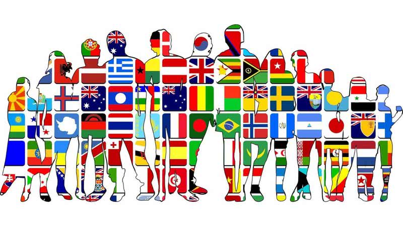 Imagem ilustrativa de bandeiras de diversas nacionalidades - Pixabay
