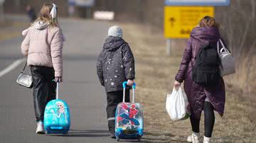Refugiados da guerra da Ucrânia - Getty Images