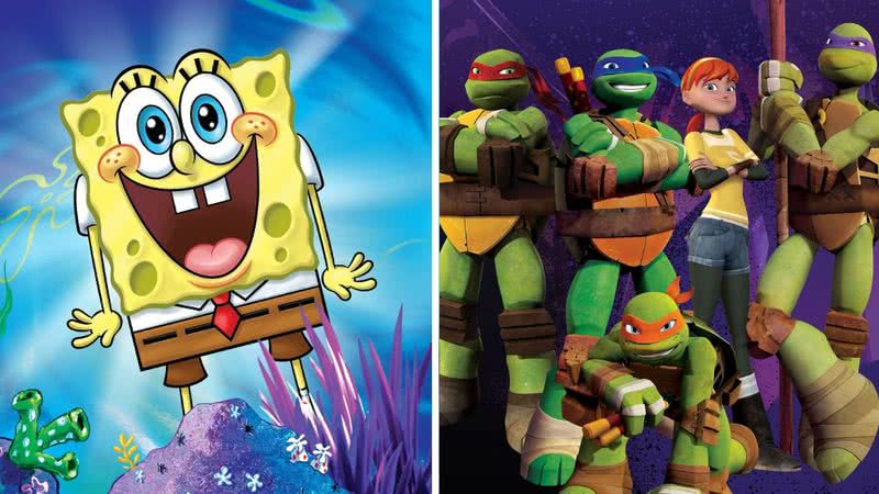 Imagens promocionais de Bob Esponja e As Tartarugas Ninja - Divulgação/Nickelodeon