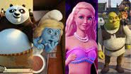 Imagens de 'Kung Fu Panda 3', 'Os Smurfs', 'Barbie: The Pearl Princess' e 'Shrek Terceiro' - Divulgação/ DreamWorks/ Universal Studios Home Entertainment/ Columbia Pictures