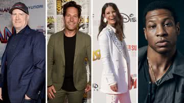 Kevin Feige, Paul Rudd e Evangeline Lilly - Amy Sussman/Alberto E. Rodriguez/Kristy Sparow/Getty Images/Divulgação