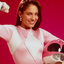 Amy Jo Johnson como a Ranger Rosa na primeira geração de Power Rangers