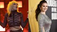 Miley Cyrus (à esqu.) e Selena Gomez (à dir.) - Getty Images