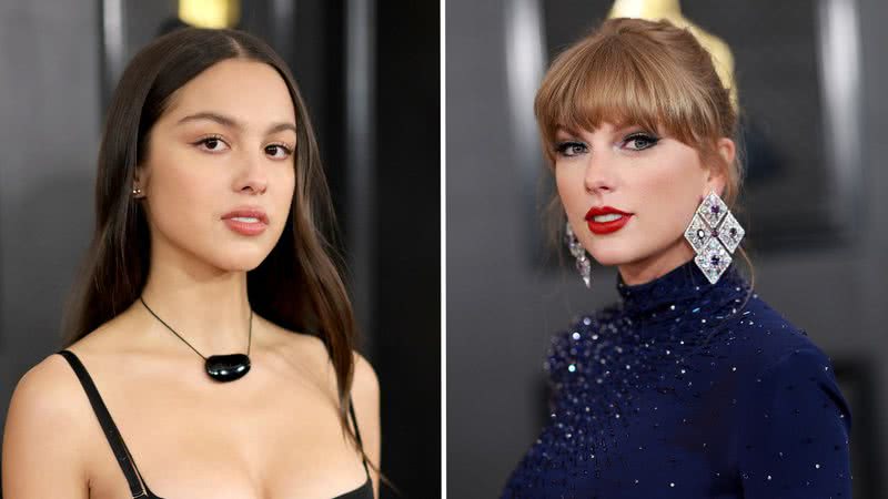 Olivia Rodrigo e Taylor Swift no Grammy 2023 - Getty Images