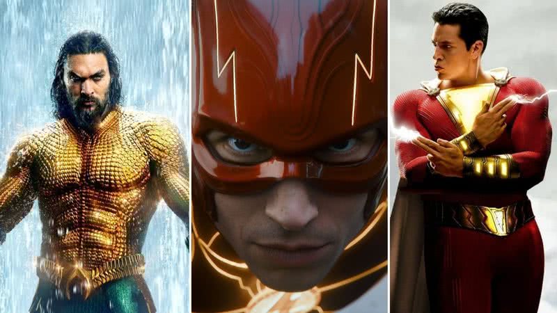 Aquaman, The Flash e Shazam - Divulgação/ Warner Bros. Pictures