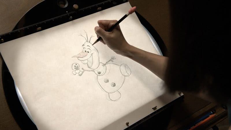 Esboço de Olaf presente na série 'Do Esboço à Realidade' - Divulgação/Disney