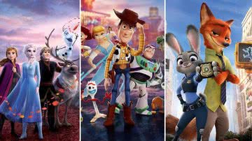 Imagens promocionais de 'Frozen', 'Toy Story' e 'Zootopia' - Divulgação/Disney