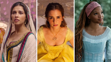 As versões live-actions das princesas Jasmine, Bella e Ariel - Divulgação/ Disney