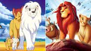 Kimba, de "O Imperador da Selva", e Simba, de "O Rei Leão" - Reprodução/Tezuka Production/Disney