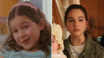 A esquerda, Rachel Covey em 'Encantada'; a esquerda, 'Gabriella Baldacchino' em 'Desencantada' - Reprodução/ Disney