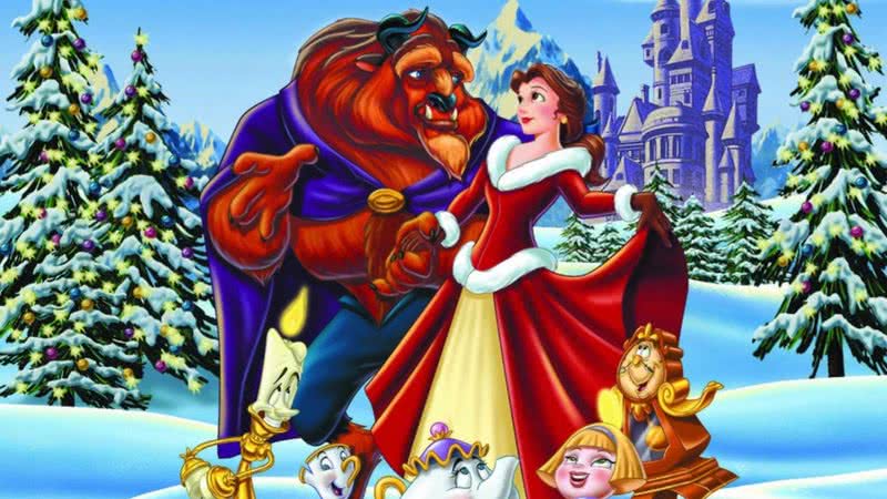 Imagem promocional do filme 'O Natal Encantado Da Bela e a Fera' (1997) - Divulgação/Disney