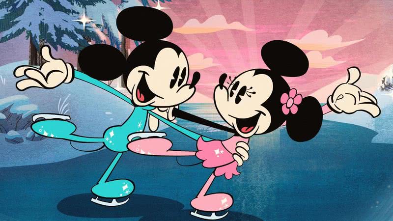 Mickey e Minnie no 'O Maravilhoso Inverno de Mickey Mouse' - Divulgação/ Disney