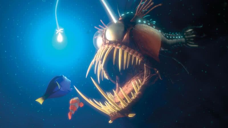 Peixe abissal em Procurando Nemo - Divulgação/Disney
