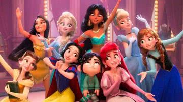 Cena das princesas da Disney no filme WiFi Ralph: Quebrando a Internet (2018) - Reprodução/Disney