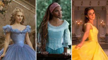 Versões live-action das princesas da Disney: Cinderela, Ariel e Bela - Reprodução/ Disney