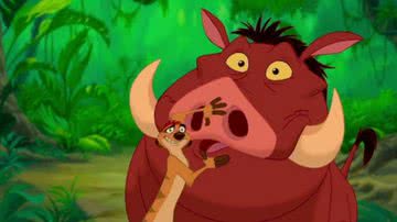 Timão e Pumba, animais animados de 'O Rei Leão', animação da Disney - Reprodução/Disney