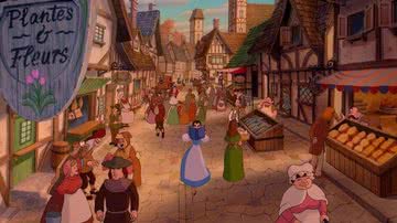 Vilarejo de Bela em 'A Bela e a Fera' (1991), animação da Disney - Divulgação/Disney