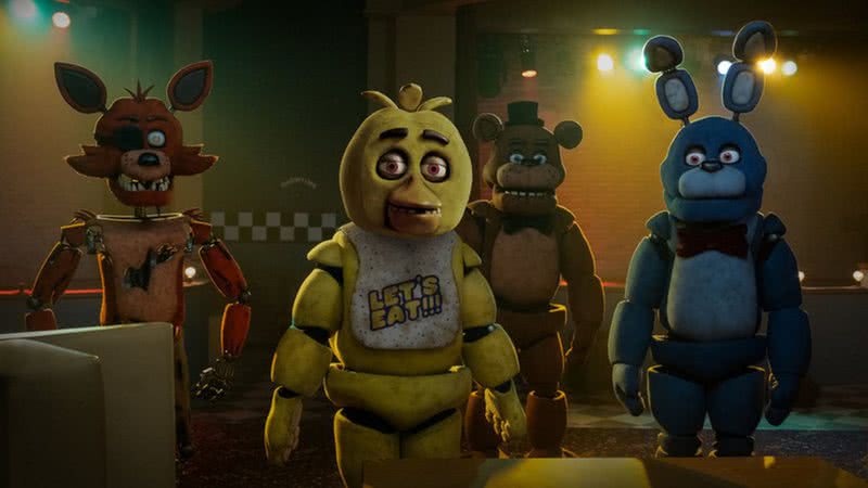 Personagens de 'Five Nights At Freddy's' (2023) - Divulgação/ Bluemhouse
