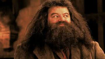Robbie Coltrane como Hagrid em 'Harry Potter e a Pedra Filosofal' - Reprodução/ Warner Bros.