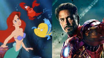 Pôster de 'A Pequena Sereia' e 'Homem de Ferro' - Divulgação: Walt Disney Studios / Marvel