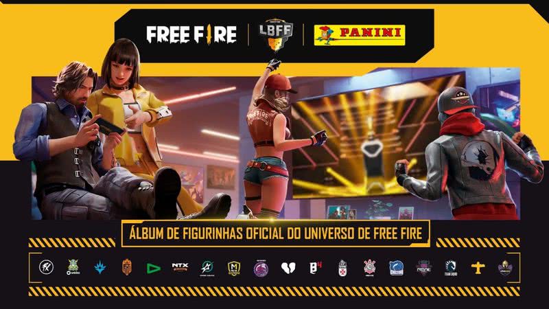 Imagem promocional do álbum de figurinhas Free Fire - Divulgação/Garena/Panini