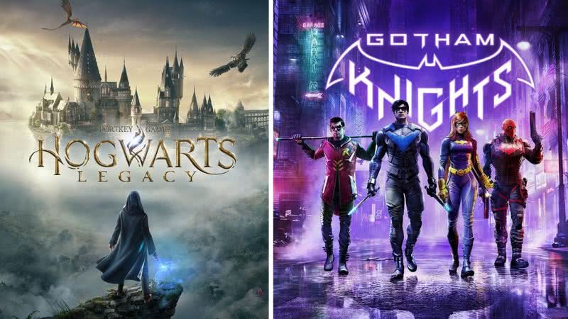 Imagens promocionais de Hogwarts Legacy e Gotham Knights - Divulgação/Portkey Games/Warner Bros. Games
