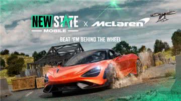 Imagem promocional da colaboração entre NEW STATE MOBILE e McLaren - Divulgação/KRAFTON, Inc.