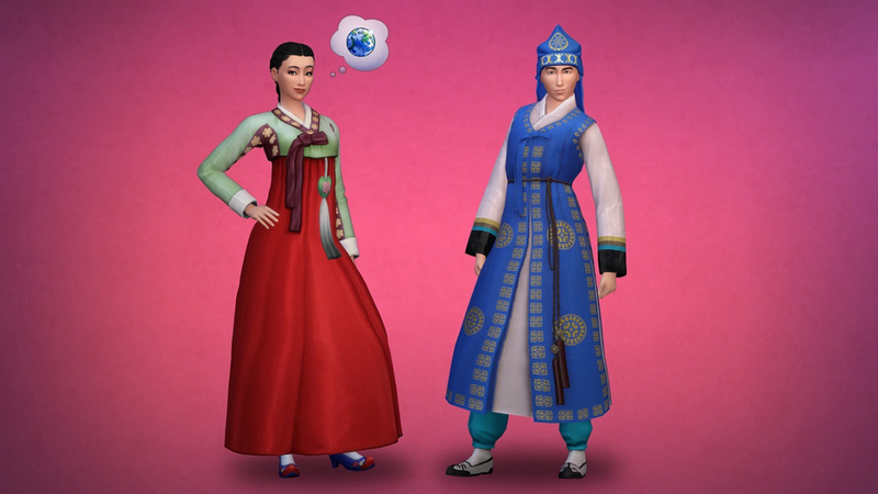 Hanbok coreano no The Sims 4 - Divulgação/EA Games