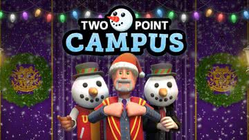Capa da nova atualização de Natal de 'Two Point Campus' - Divulgação/Two Point Studios Limited/SEGA Europe Limited