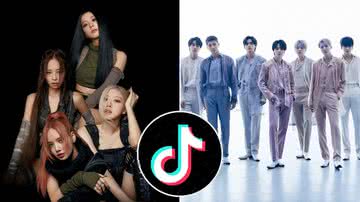Integrantes do BLACKPINK e do BTS - Divulgação/YG Entertainment/BigHit Music/TikTok