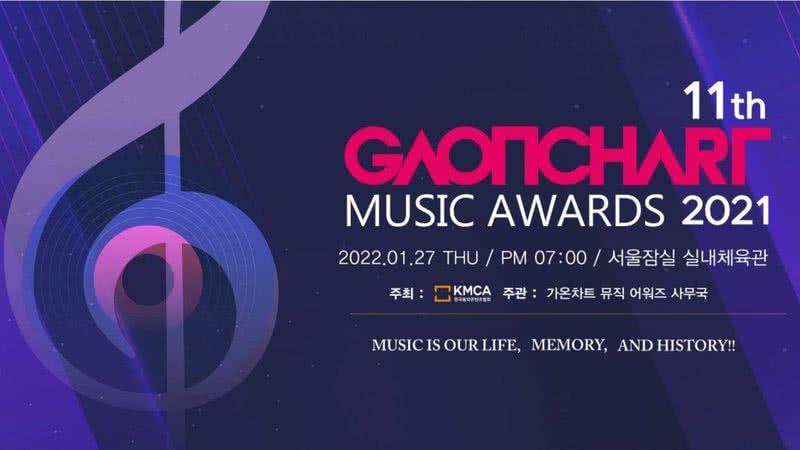 Imagem promocional do 11º Gaon Chart Music Awards - Divulgação/Gaon