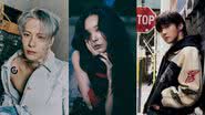 Jackson, do GOT7, Seulgi, do Red Velvet e J-Hope, do BTS - Divulgação/SM Entertainment/Big Hit Music/Warner Music Korea
