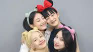 Jihyo e Mina, do TWICE, Lisa, do BLACKPINK, e Minnie, do (G)I-DLE - Reprodução/Instagram/min.nicha