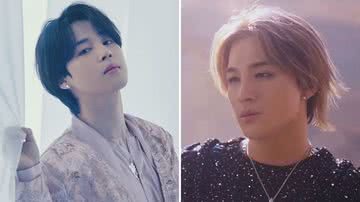 Jimin em imagem conceitual para o álbum 'Proof' e Taeyang em imagem teaser de "Still Life" - Divulgação/Big Hit Music/YG Entertainment