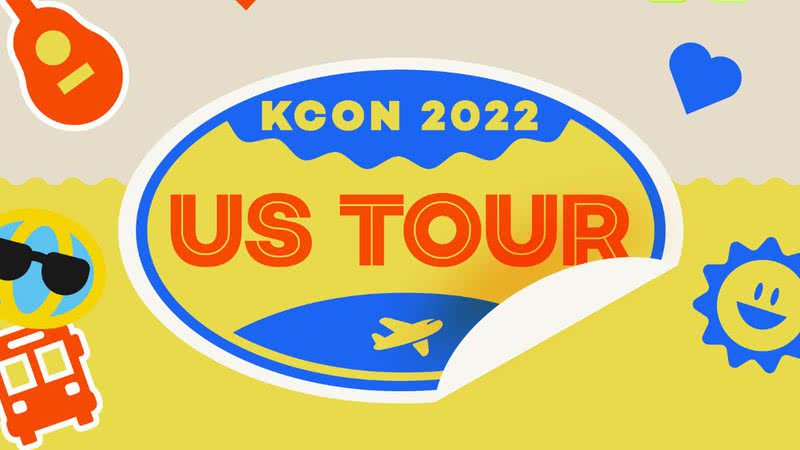 Imagem promocional da turnê KCON - Divulgação/Twitter/kconusa
