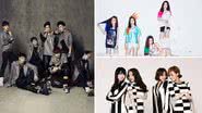 GOT7 em Concep Photo para o EP "Got It?", Red Velvet em Concep Photo para o single “Happiness” e MAMAMOO para o mini-álbum “Hello“ - Divulgação/JYP Entertainment/SM Entertainment/RBW Entertainment/